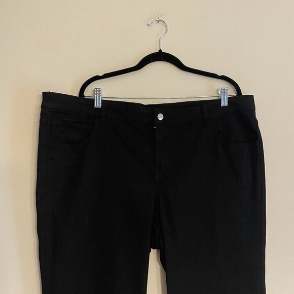 H & M Divided Women Sz XXL Black Denim 5-Pocket Wide Leg Jeans NWT - Picture 3 of 9
